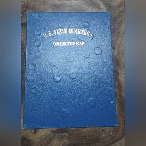 Blue U.S. State Quarters Collector Map